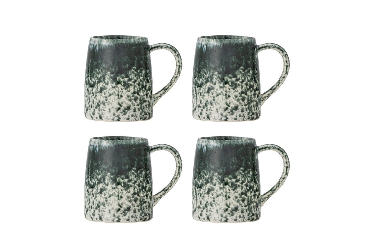 Becher-Set Jana – Steingut mit reaktiver Glasur (4er-Set)