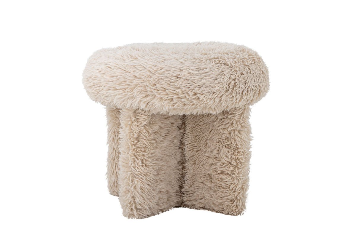 Beistellhocker Puffipuff – weicher Bezug in warmen Beigeton