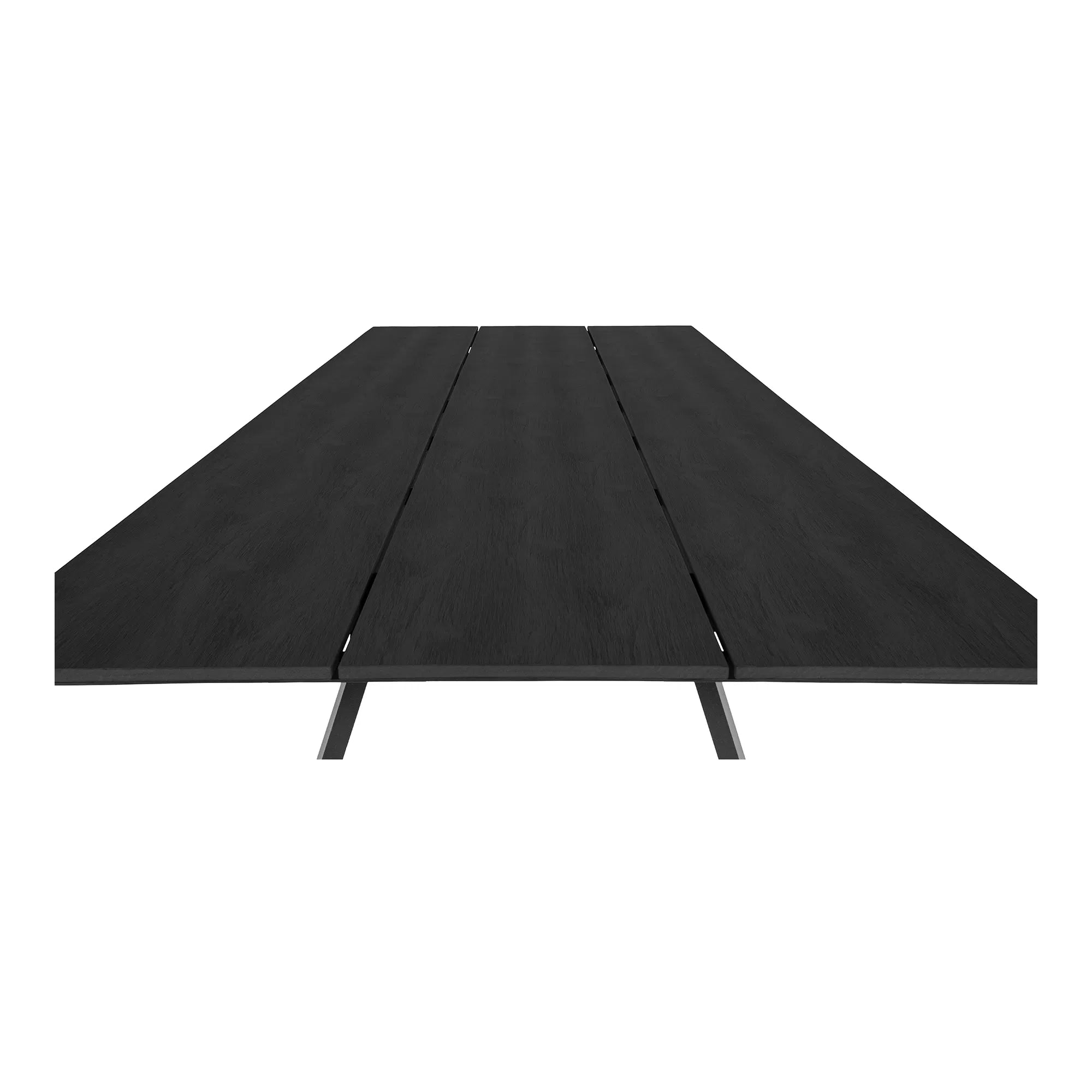 Garten Esstisch Sina 220×100 cm aus Nonwood & Aluminium (Schwarz)