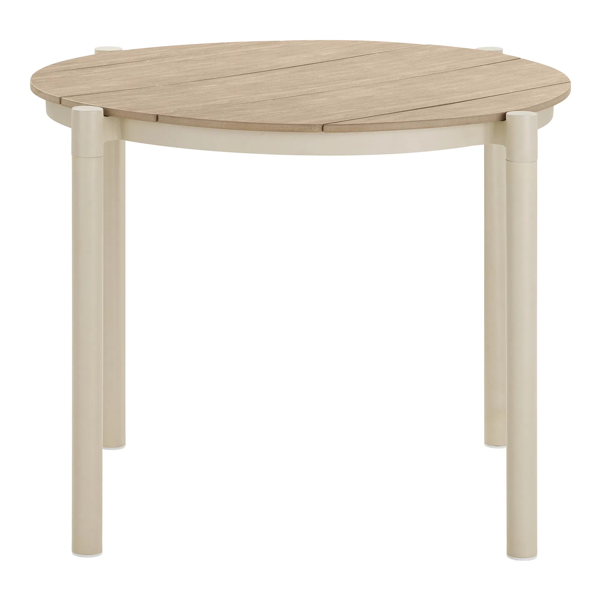Garten Beistelltisch Ylvorin - elegantes Design in Beige mit Holz