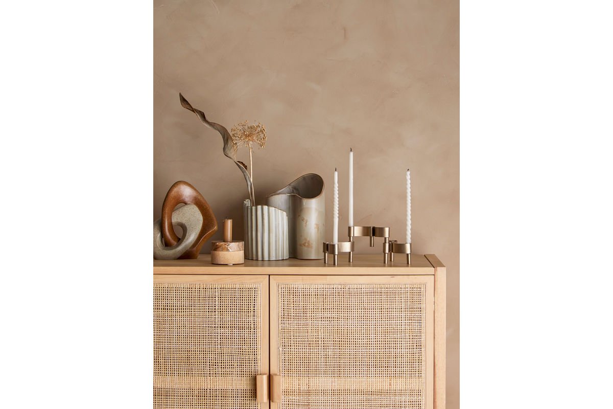 Vasen-Set „Caloma“ – Braunes Steingut (2-teilig)