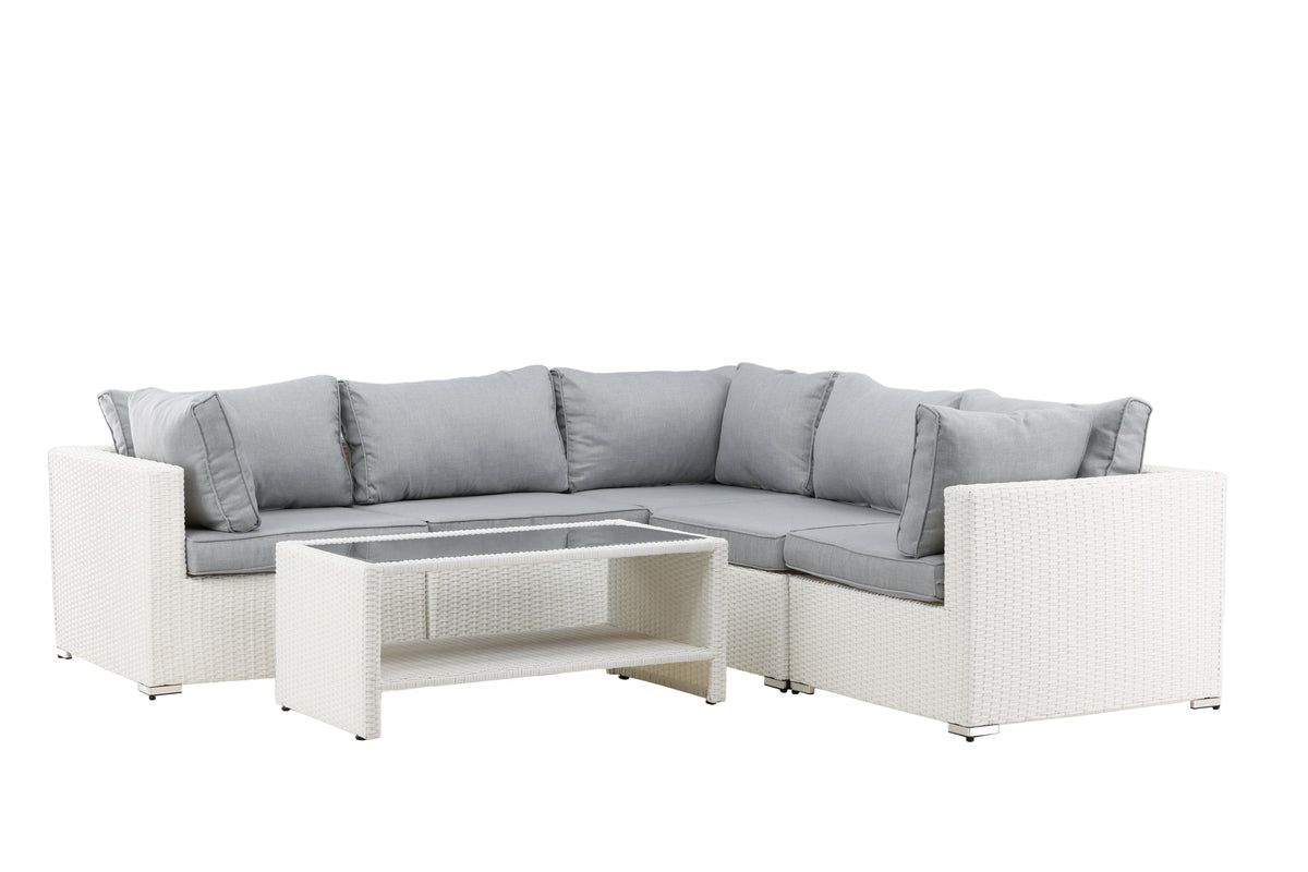 Garten Loungeset Panther - aus Kunstrattan in 3 Farben erhältlich