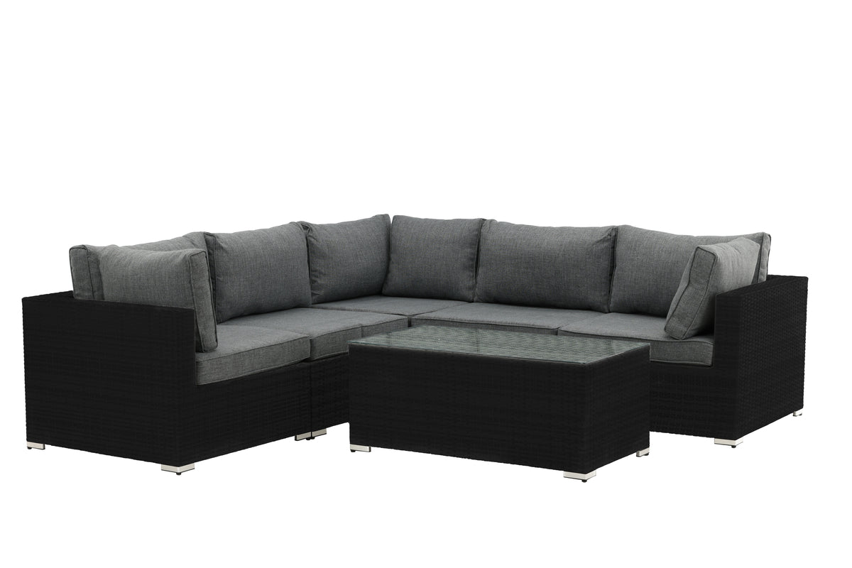 Garten Loungeset Panther - aus Kunstrattan in 3 Farben erhältlich