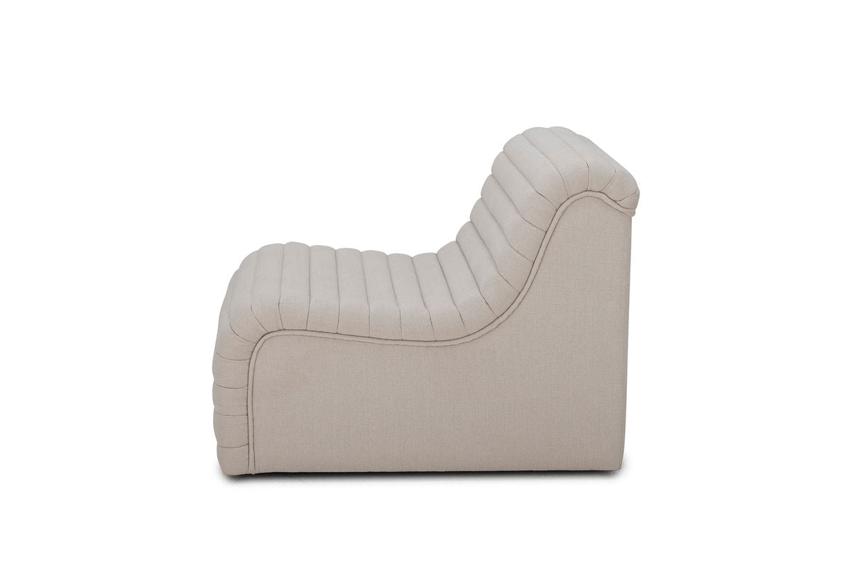 Lounge Sessel Taupe - im modernen Retro Look