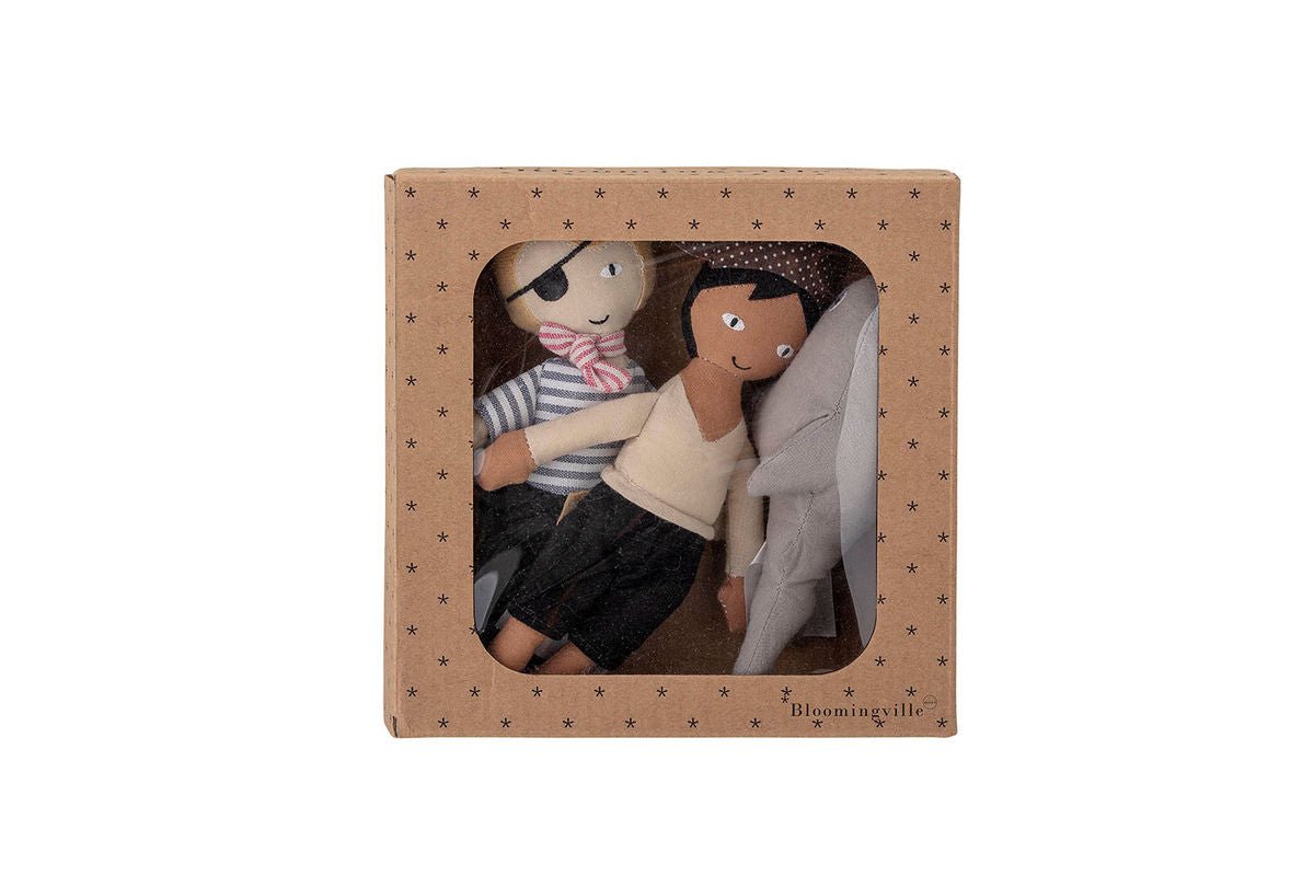 Puppenset Rapha – Piraten & Hai aus Baumwolle (3er-Set)