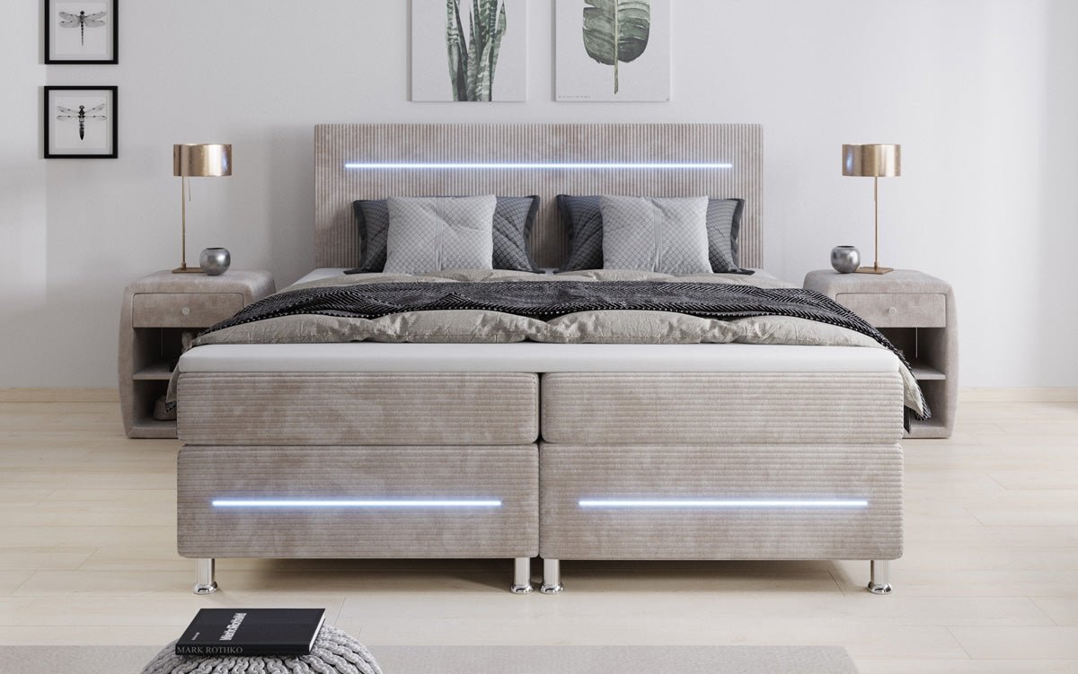 Boxspringbett Sejour mit LED in Cord
