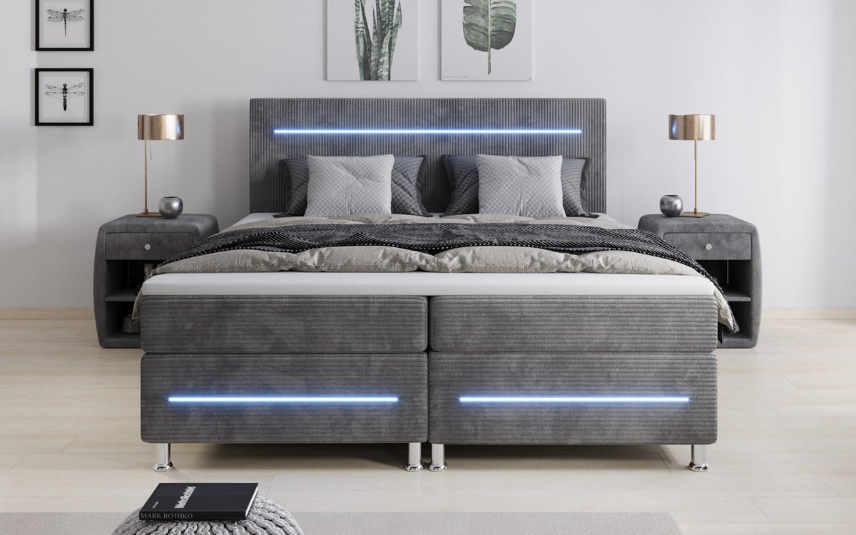 Boxspringbett Sejour mit LED in Cord