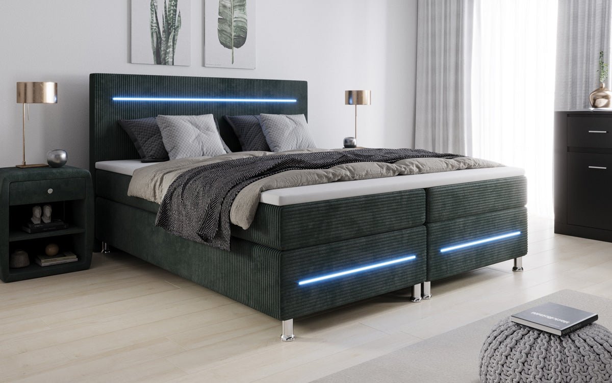 Boxspringbett Sejour mit LED in Cord