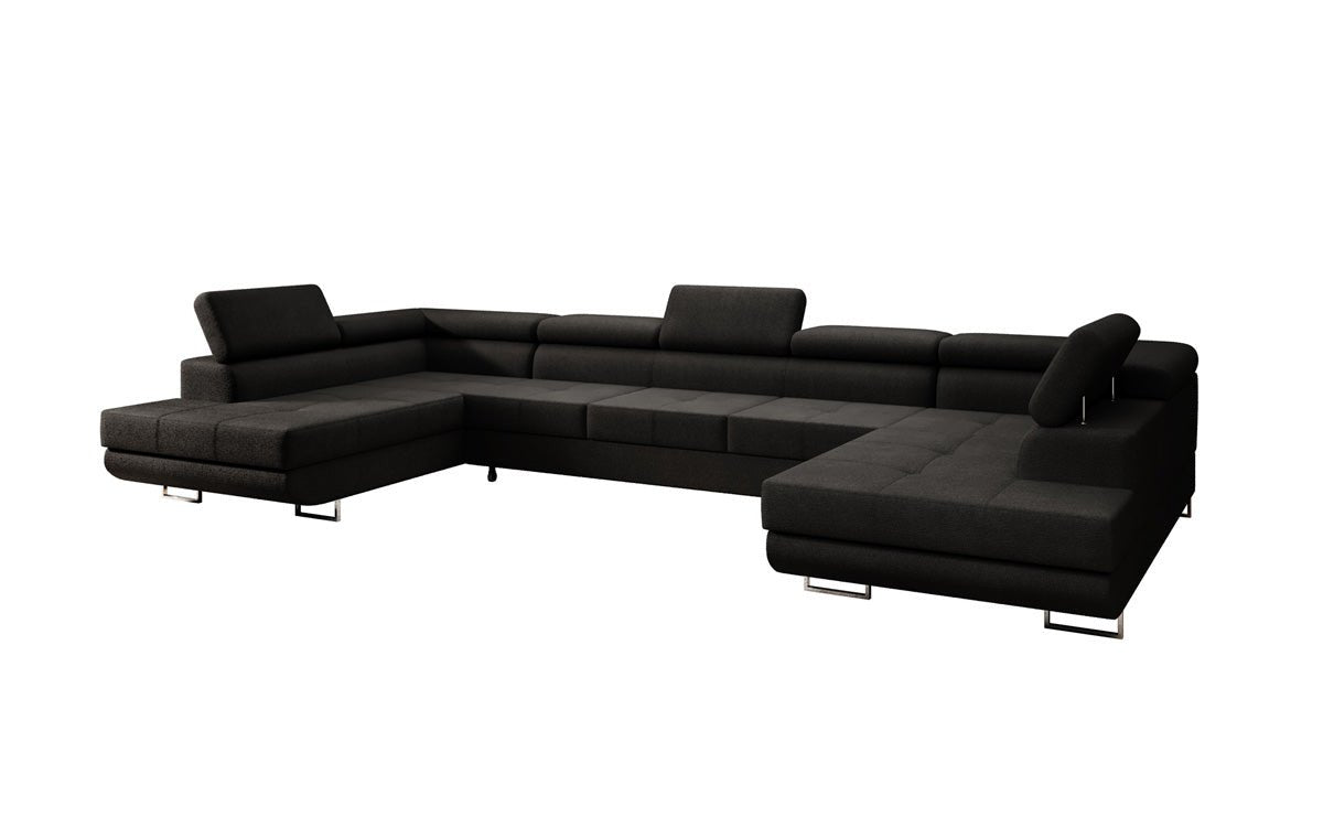 Designer Sofa Taormina mit Schlaf- und Klappfunktion in Bouclé