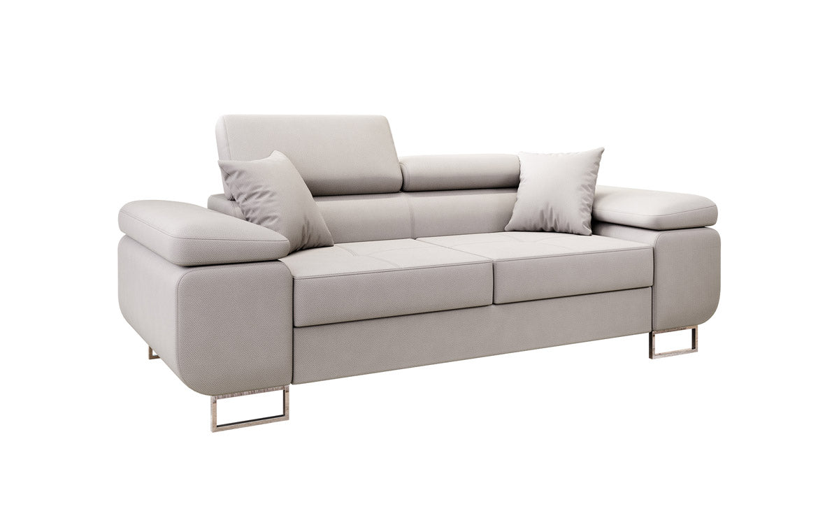 Designer 2er Sofa Triora mit Schlaffunktion in Stoff