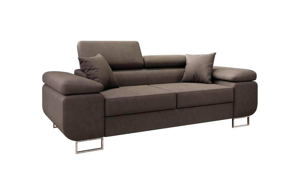 Designer 2er Sofa Triora mit Schlaffunktion in Stoff