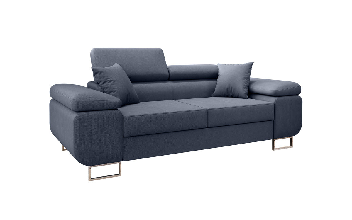 Designer 2er Sofa Triora mit Schlaffunktion in Stoff