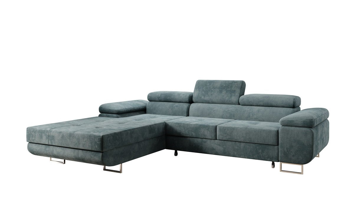 Designer Sofa Calvera mit Schlaf- und Klappfunktion in Cord