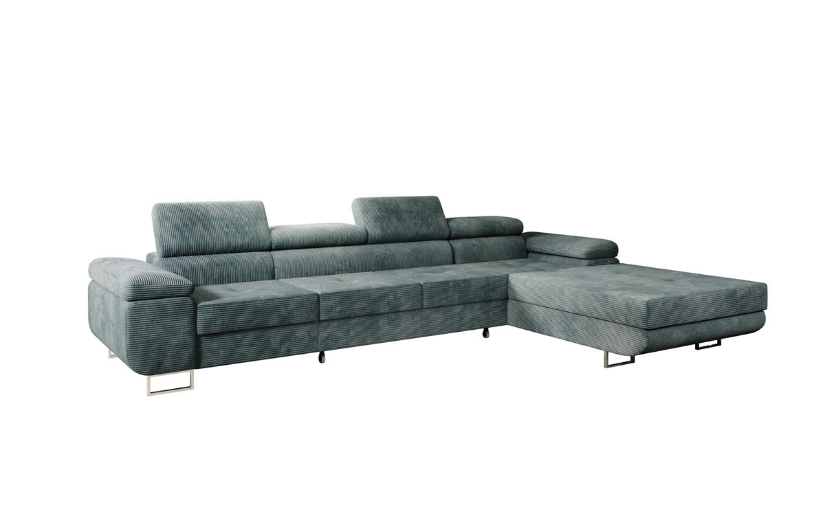 Designer Sofa Calvera Maxi mit Schlaf- und Klappfunktion in Cord