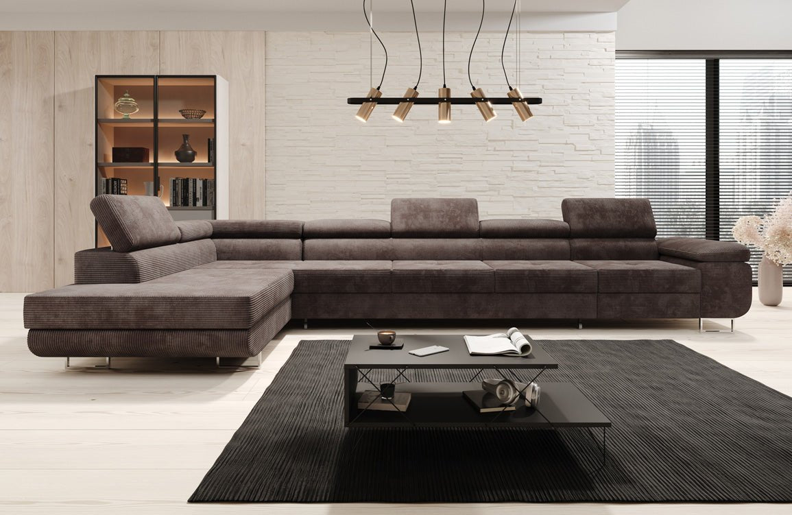 Designer Sofa Maxi mit Schlaf - und Klappfunktion in Cord