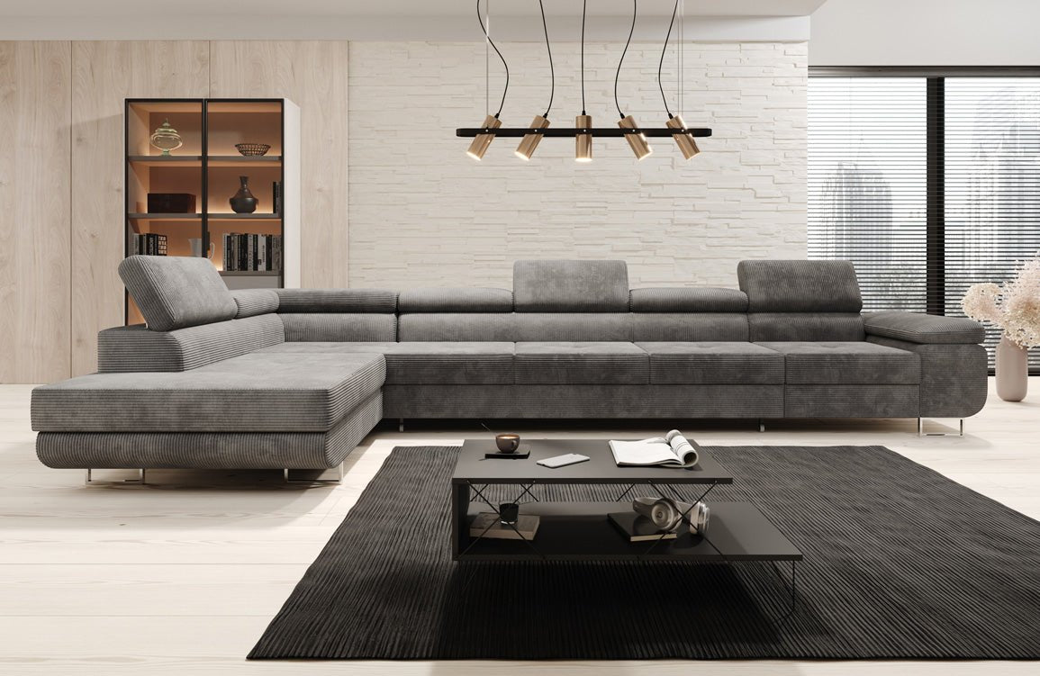 Designer Sofa Maxi mit Schlaf - und Klappfunktion in Cord