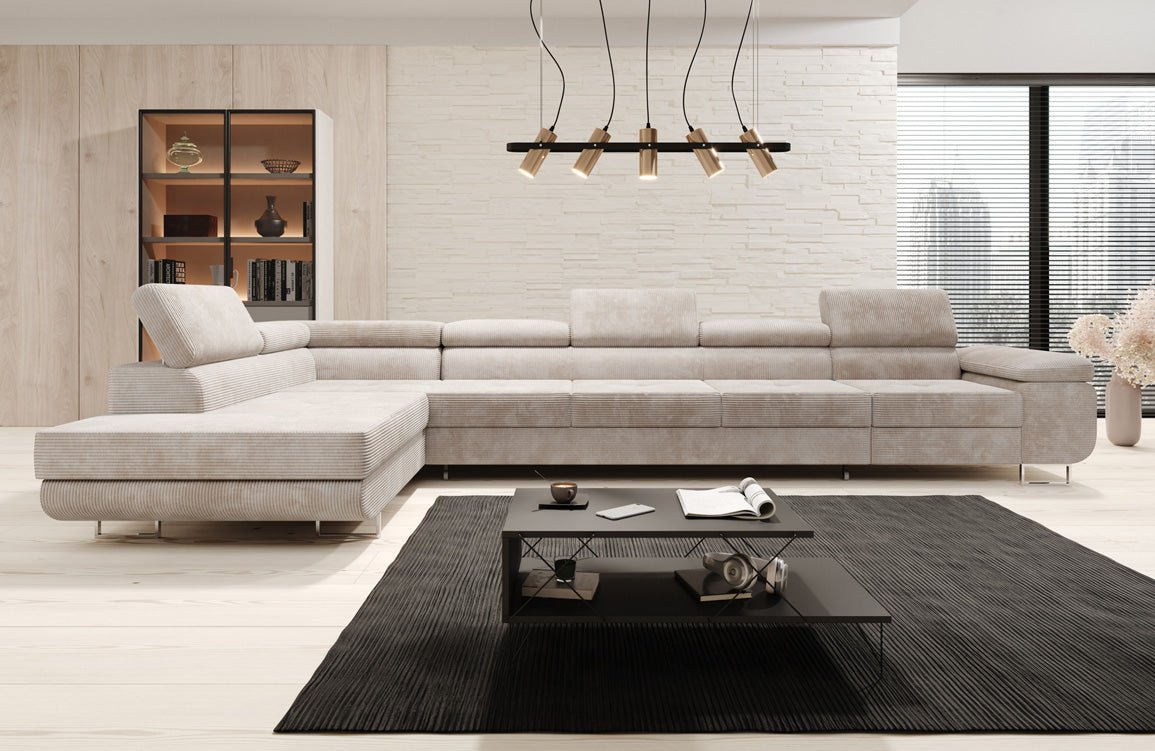 Designer Sofa Maxi mit Schlaf - und Klappfunktion in Cord