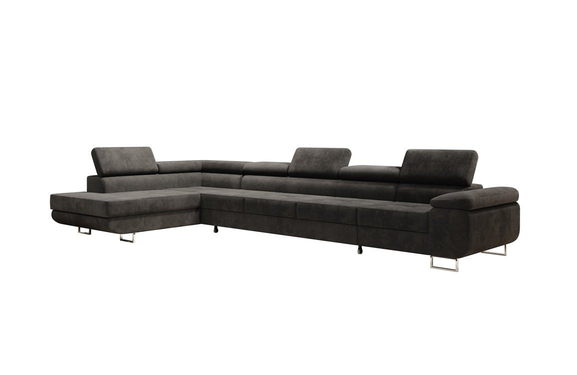 Designer Sofa Maxi mit Schlaf - und Klappfunktion in Cord
