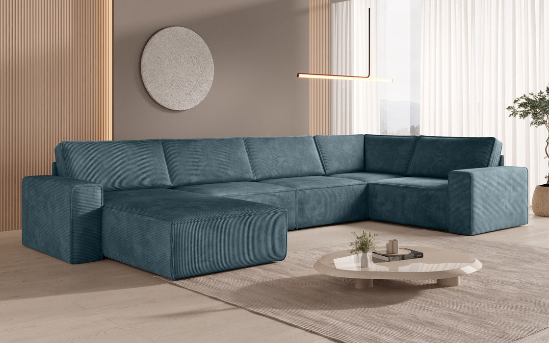 Modulare Sofalandschaft U Yuma aus Cord