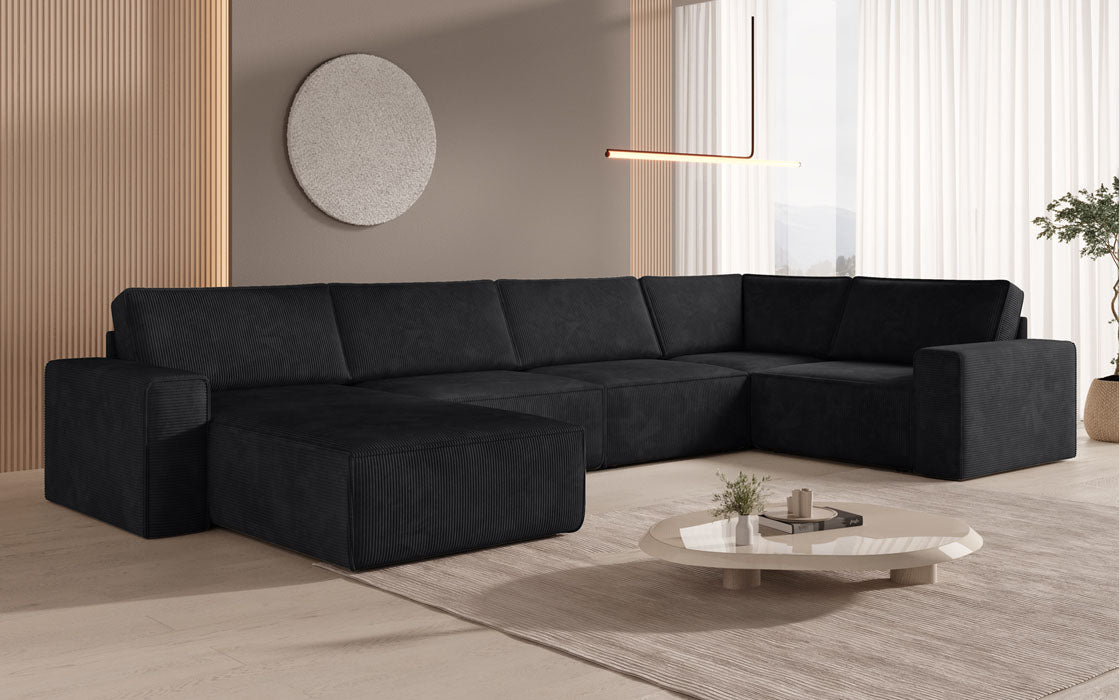 Modulare Sofalandschaft U Yuma aus Cord