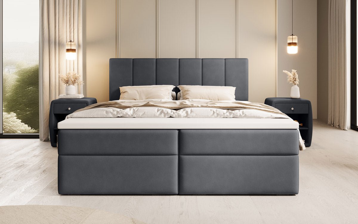 Boxspringbett Aurelia Stoff mit Stauraum