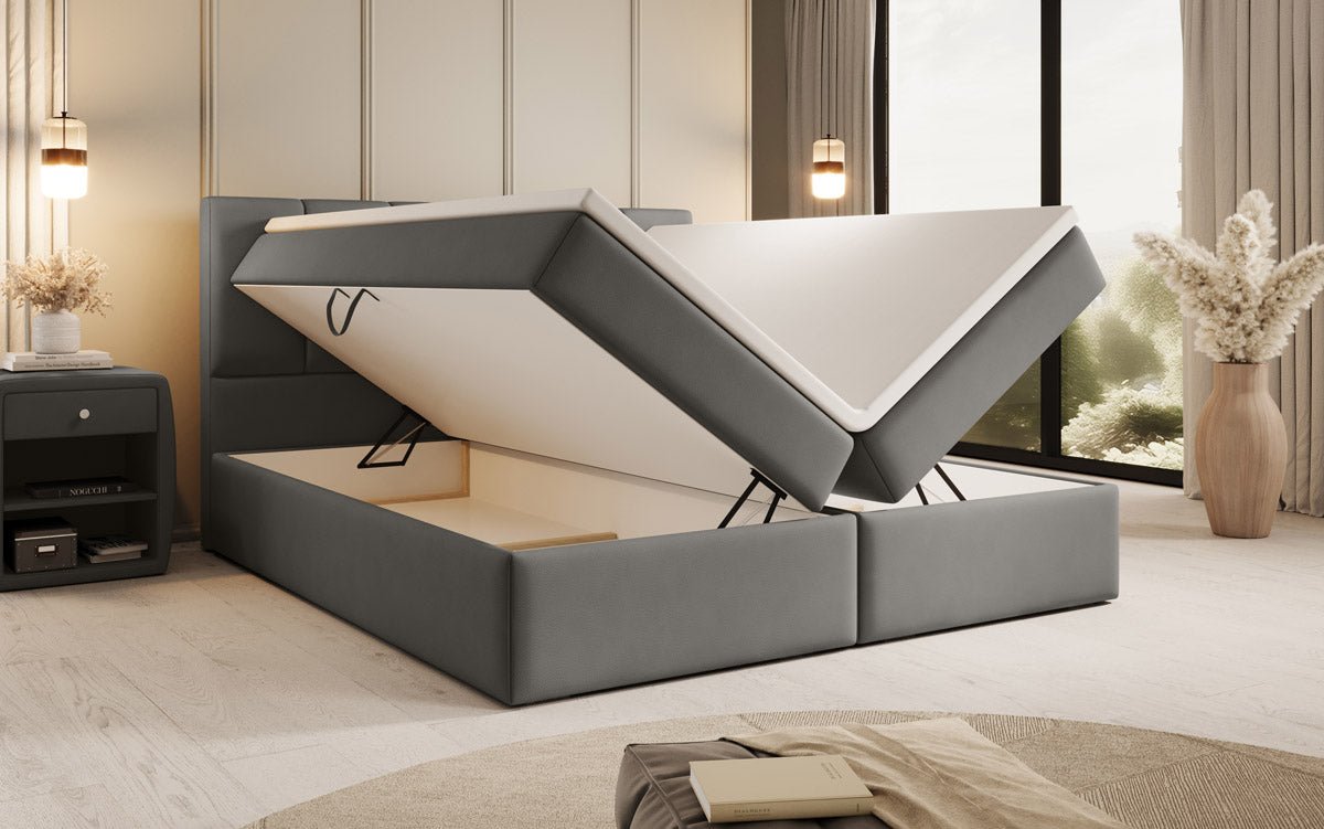Boxspringbett Aurelia Stoff mit Stauraum