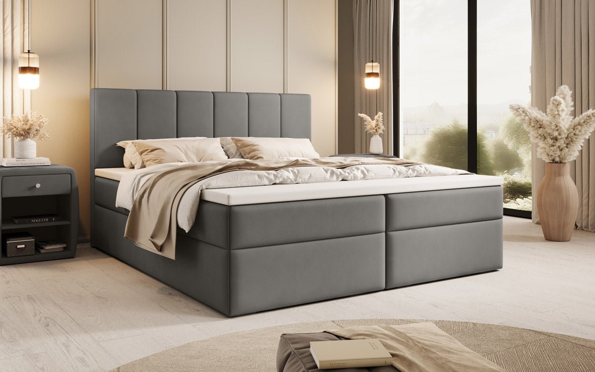 Boxspringbett Aurelia Stoff mit Stauraum