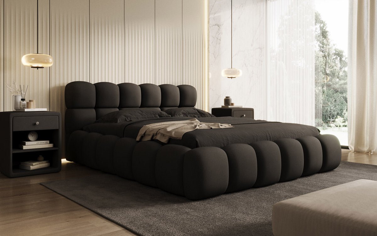 Designer Polsterbett Boston Stoff mit Stauraum