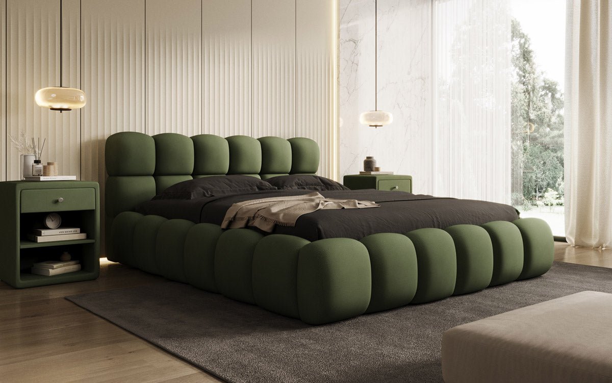 Designer Polsterbett Boston Stoff mit Stauraum