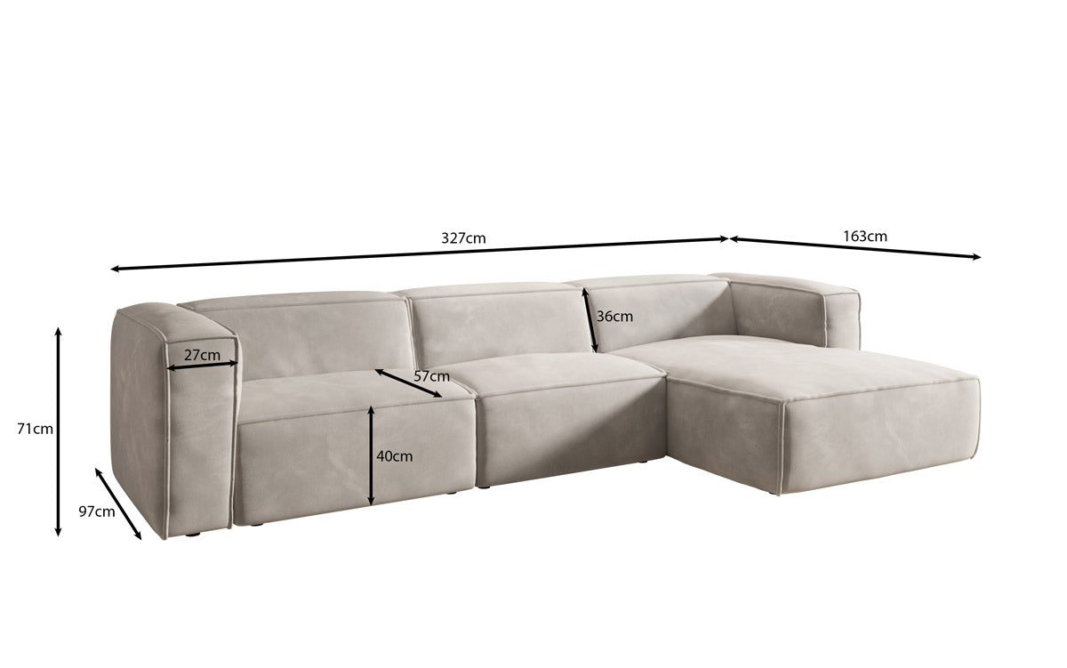 Designer Sofa Comfy in Samt