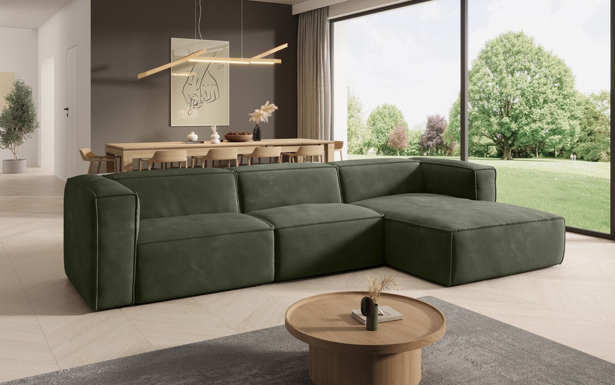 Designer Sofa Comfy L in Samt
