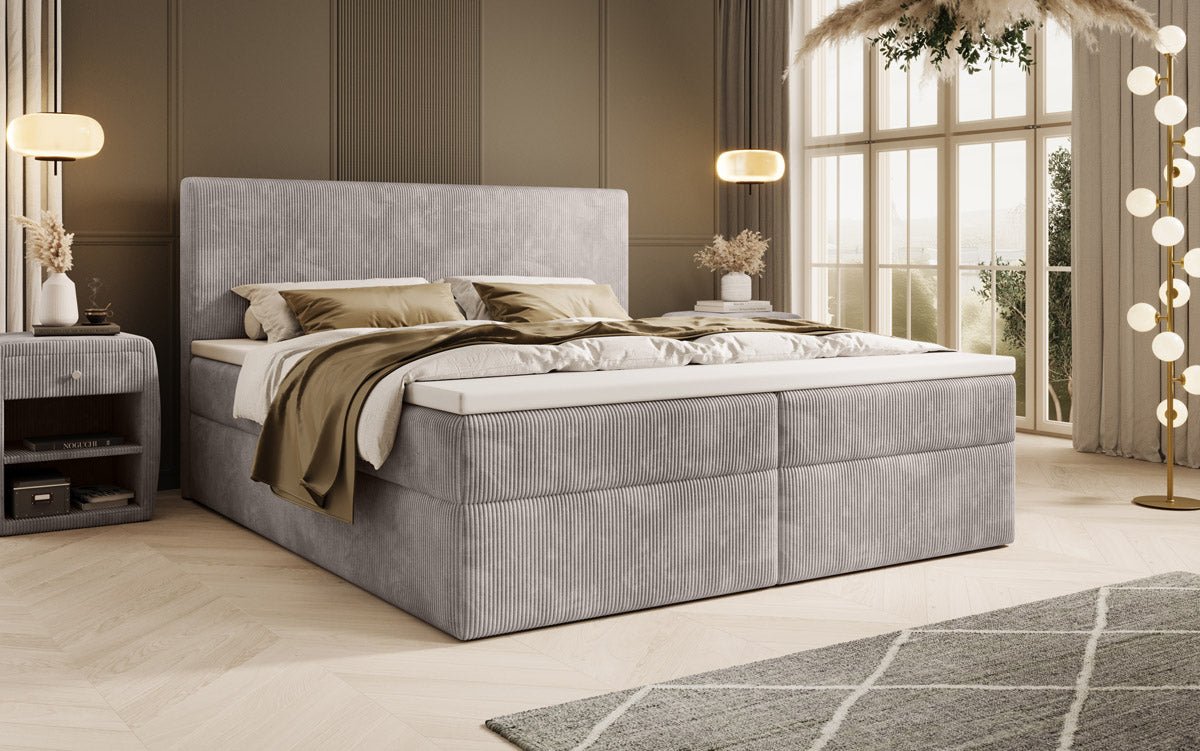 bett 180x200 mit aufbewahrung Boxspringbett Soft in Cord mit Stauraum