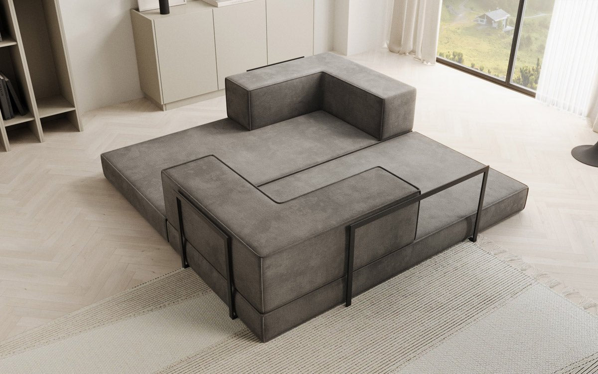 Designer Sofa Lazy 3 Sitzer in Samt