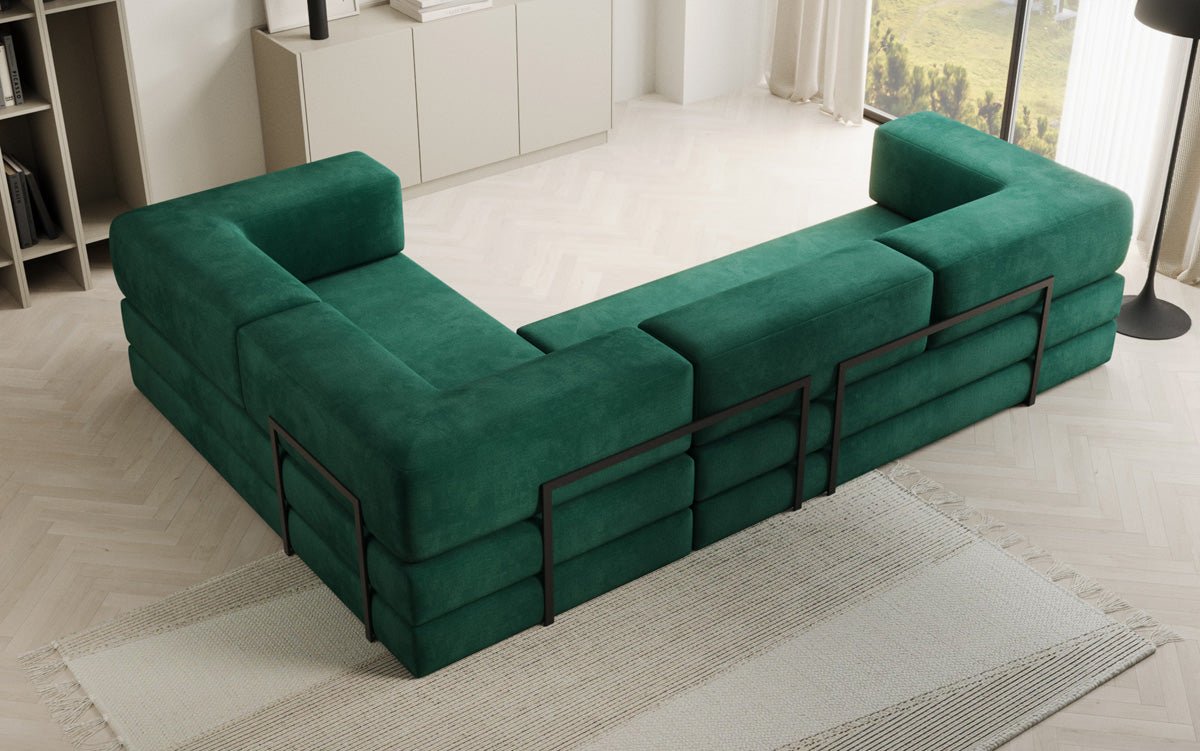 Designer Sofa Lazy L closed in Samt