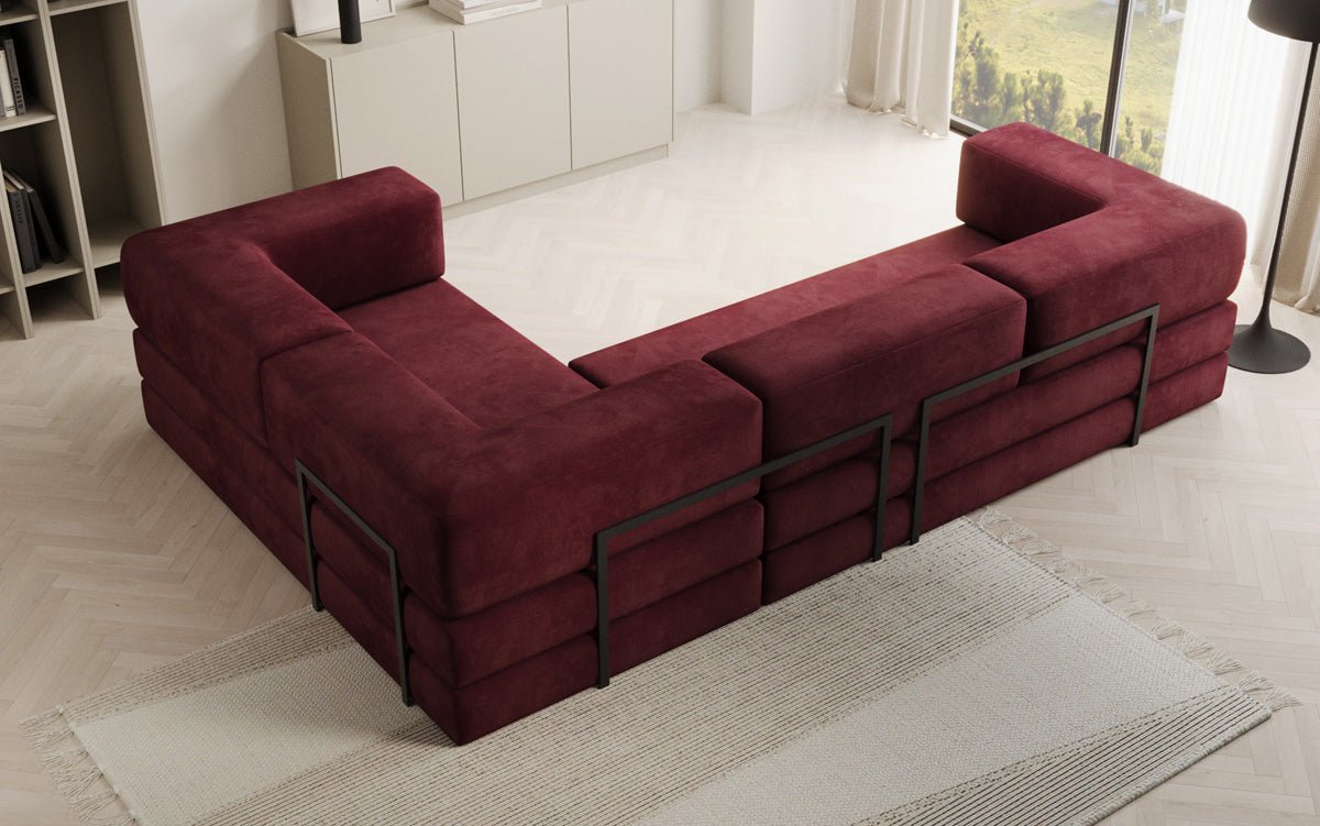 Designer Sofa Lazy L closed in Samt