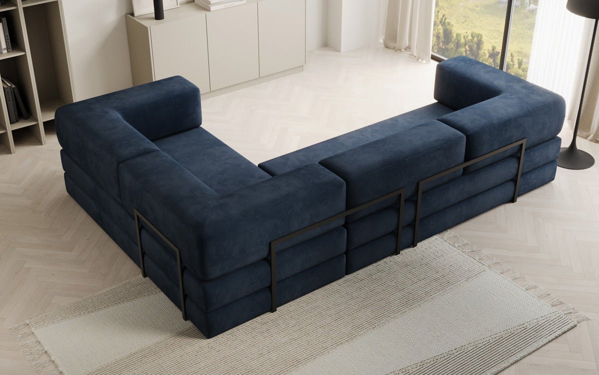 Designer Sofa Lazy L closed in Samt