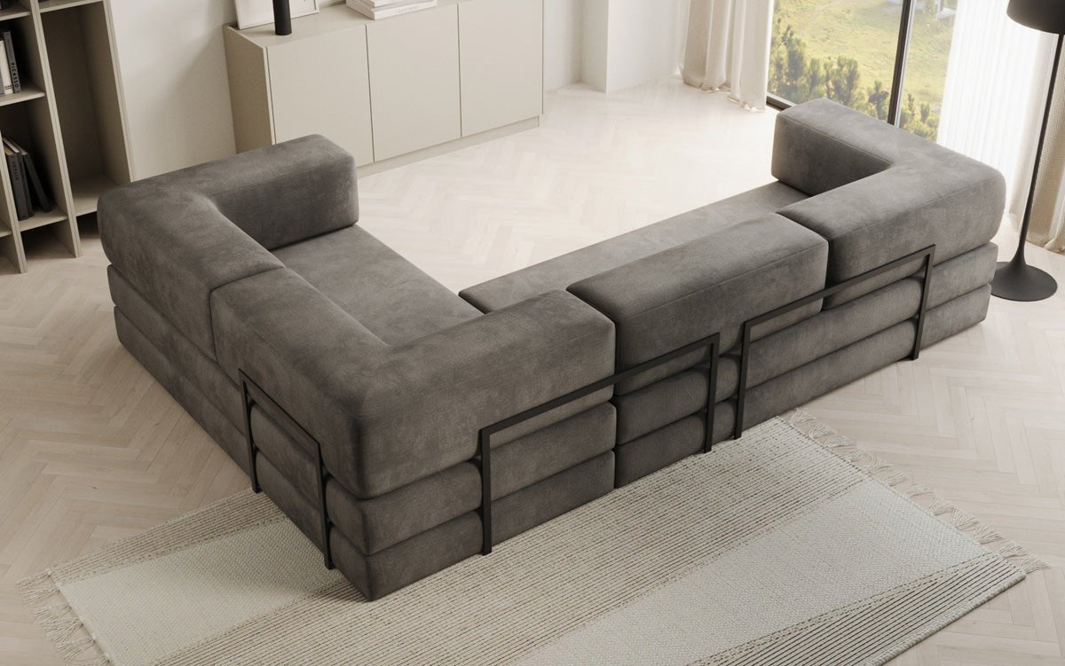 Designer Sofa Lazy L closed in Samt