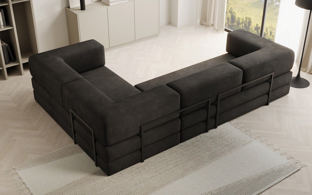 Designer Sofa Lazy L closed in Samt