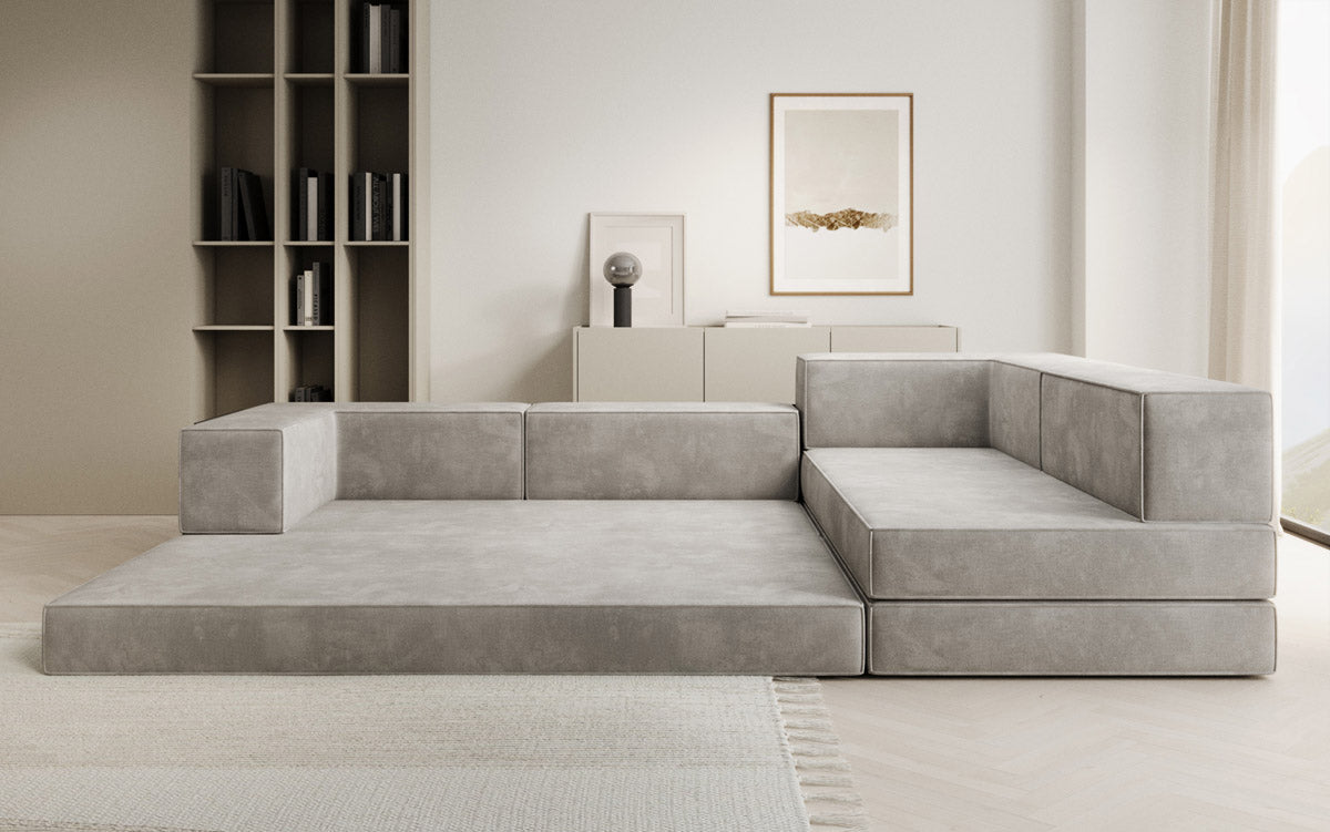 Designer Sofa Lazy L in Samt