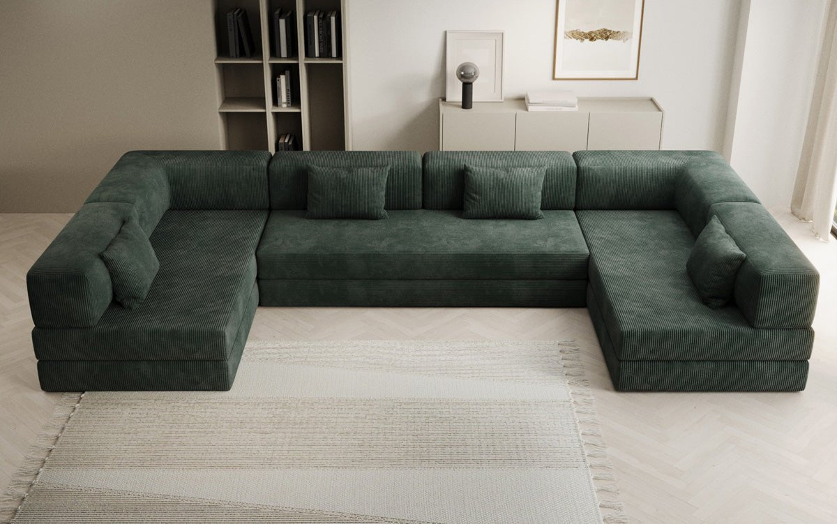 Designer Sofa Lazy U in Cord