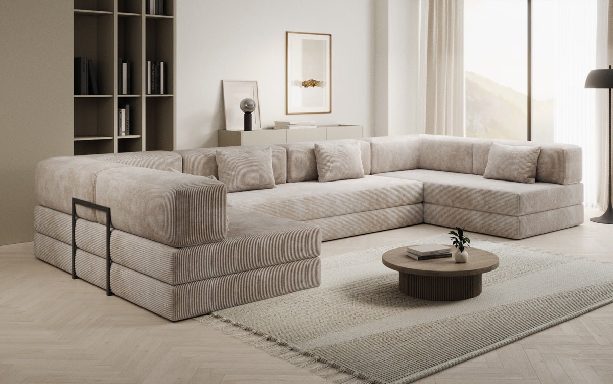 Designer Sofa Lazy U in Cord