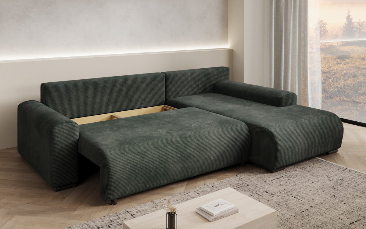 Designer Sofa Hanna mit Schlaffunktion und Stauraum