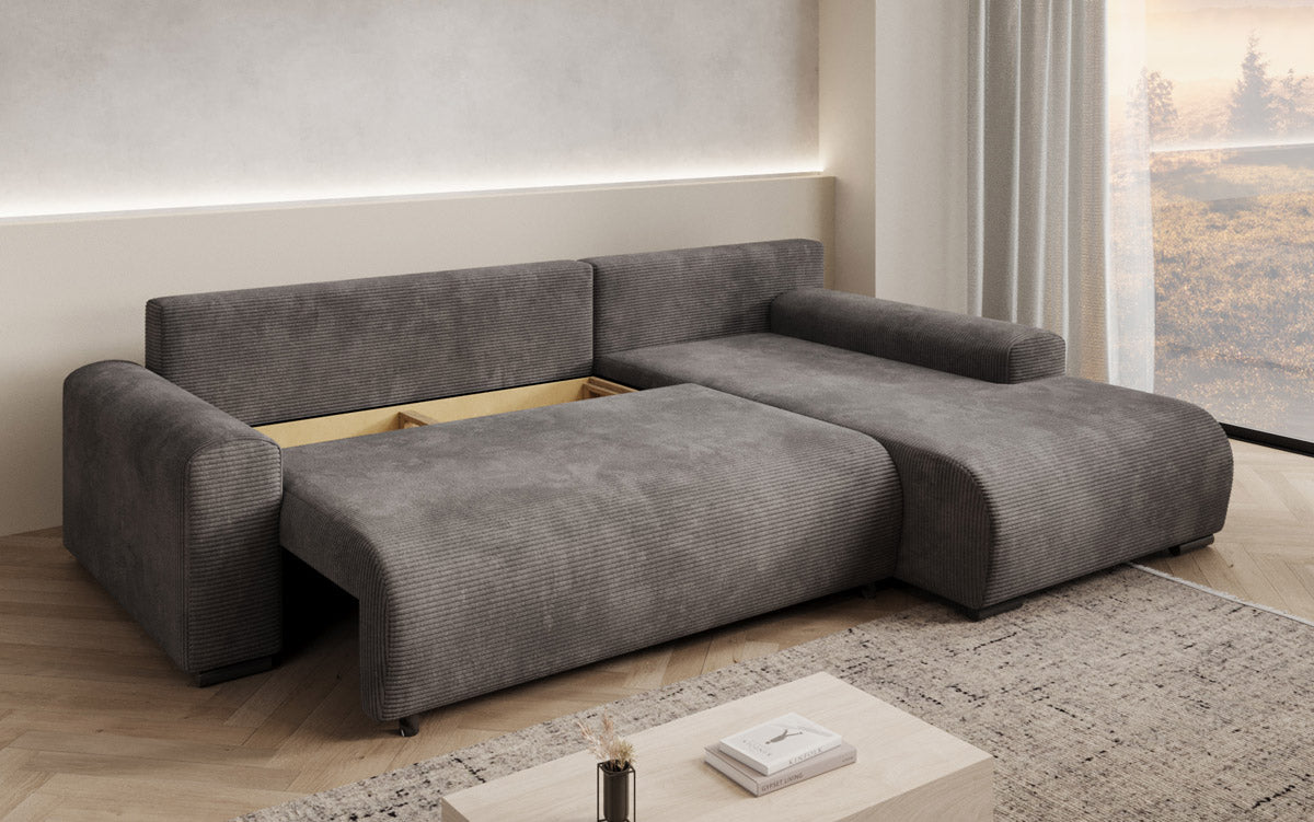 Designer Sofa Hanna mit Schlaffunktion und Stauraum