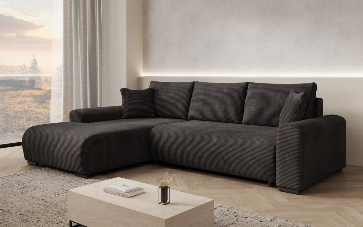 Designer Sofa Hanna mit Schlaffunktion und Stauraum