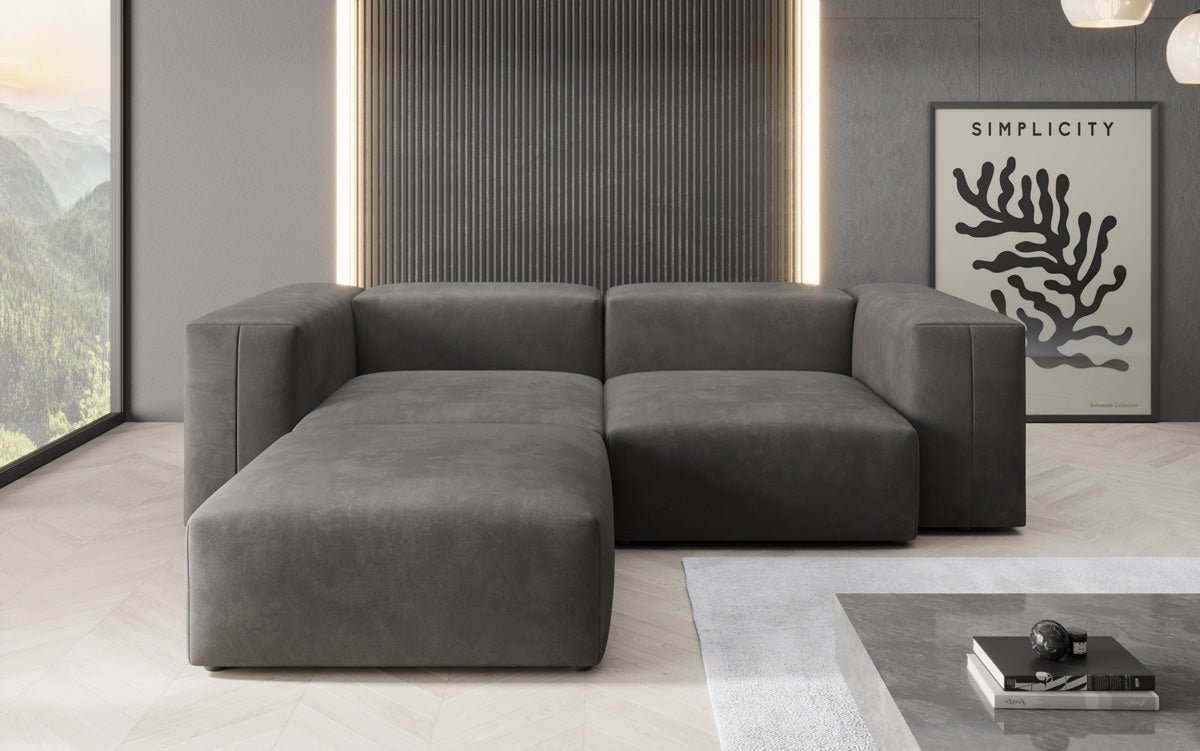 Designer L Sofa Snug Mini in Samt