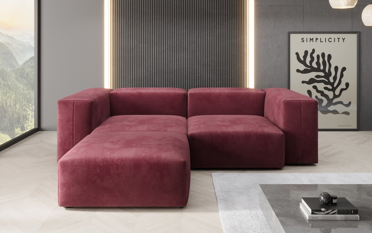 Designer L Sofa Snug Mini in Samt
