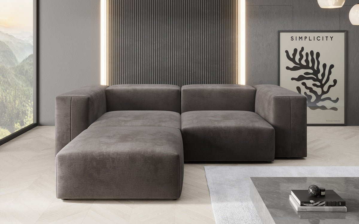 Designer L Sofa Snug Mini in Samt