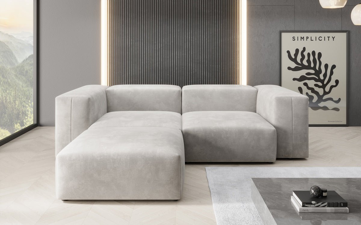 Designer L Sofa Snug Mini in Samt