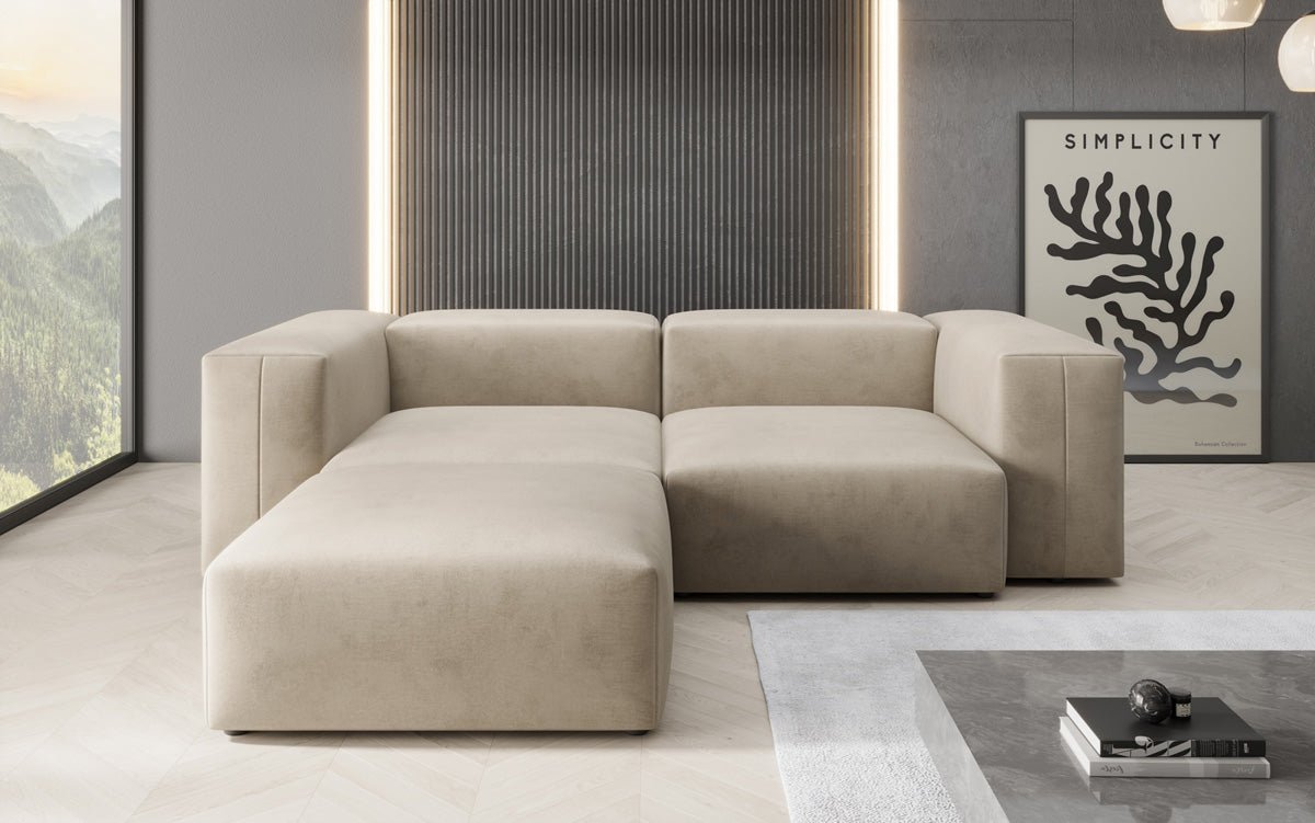 Designer L Sofa Snug Mini in Samt