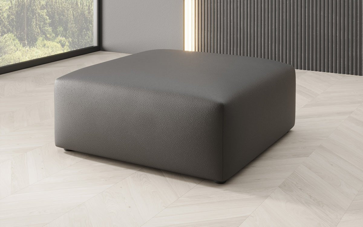 Beistellhocker 80 cm Snug aus Echtleder